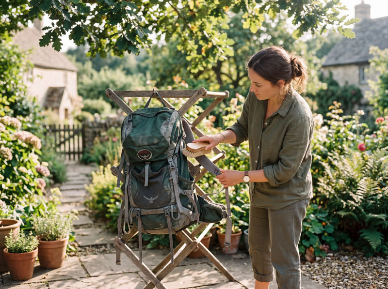 バックパックのクリーニング手入れのイメージ