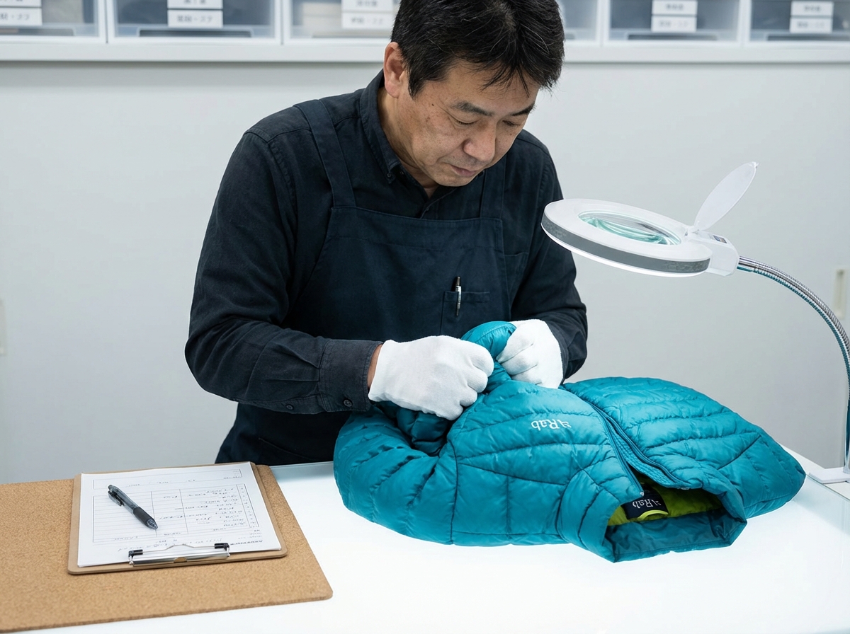 専門スタッフによるダウンジャケット査定のイメージ
