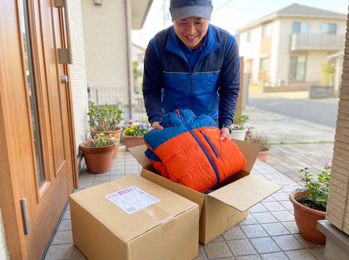 ダウンジャケット送料無料の宅配集荷のイメージ
